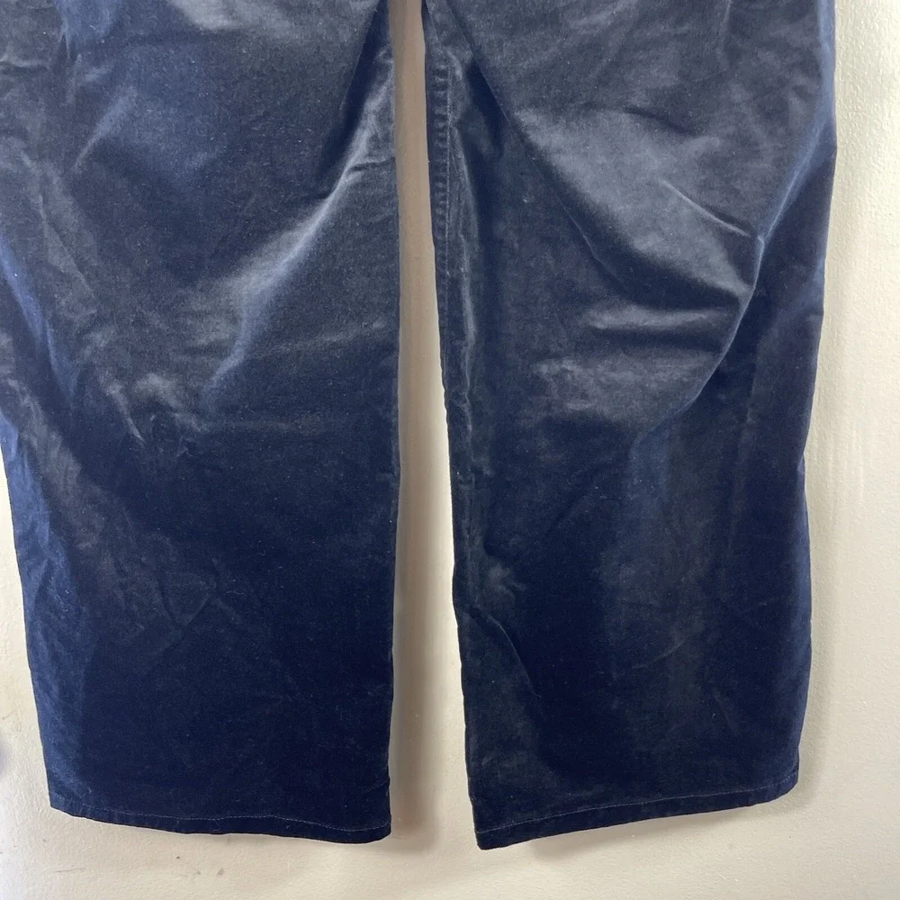 J. Jill‎ Pants Women's Petite 16P Black Velvet Wide Leg High Rise NWT MSRP $109